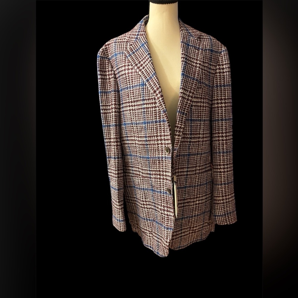 Suitsupply Brown and Blue Checkered Blazer - Picture 8 of 17